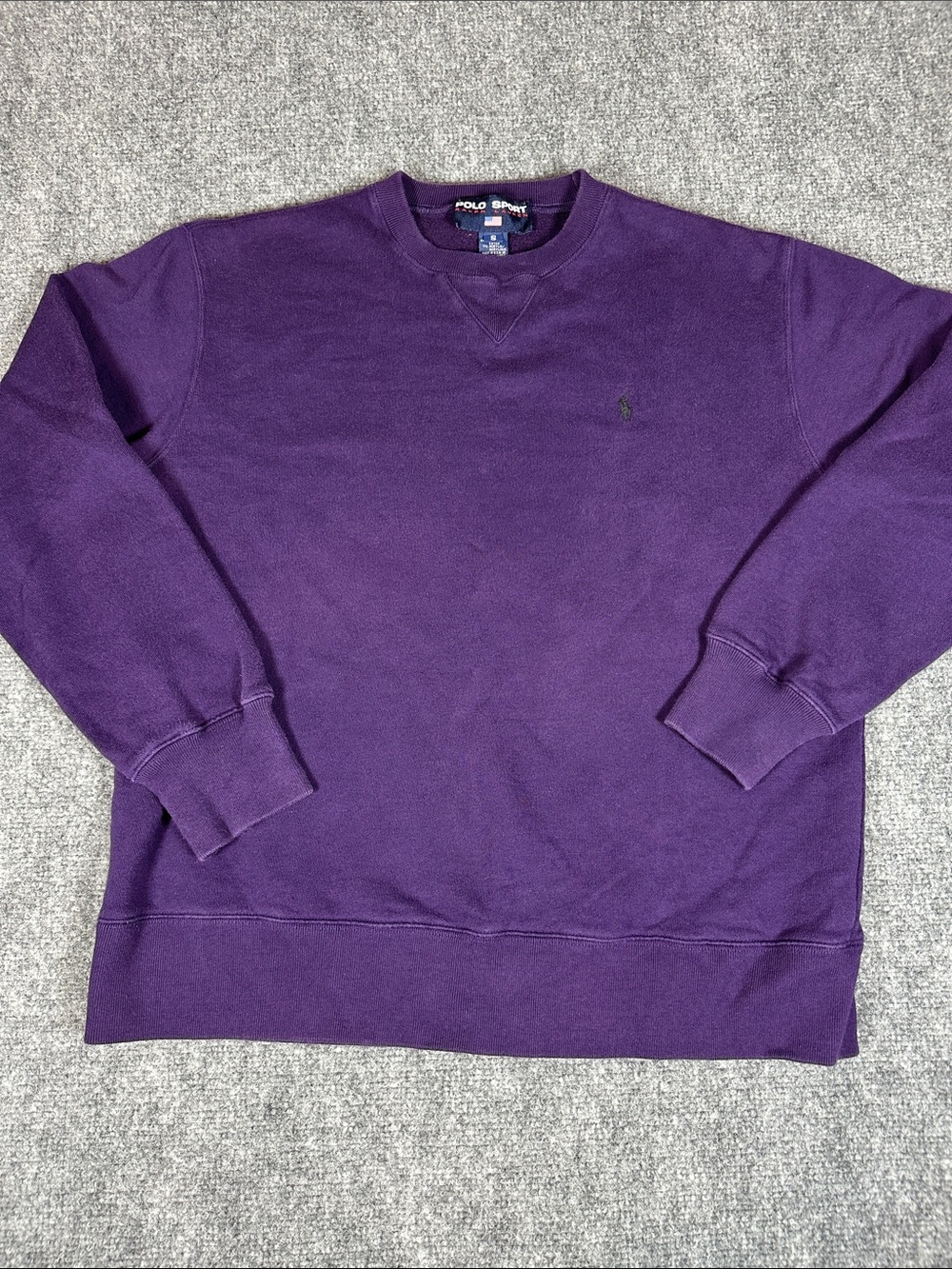 VTG Polo Sport Ralph Lauren Purple Crewneck Sweater Men’s Size Small